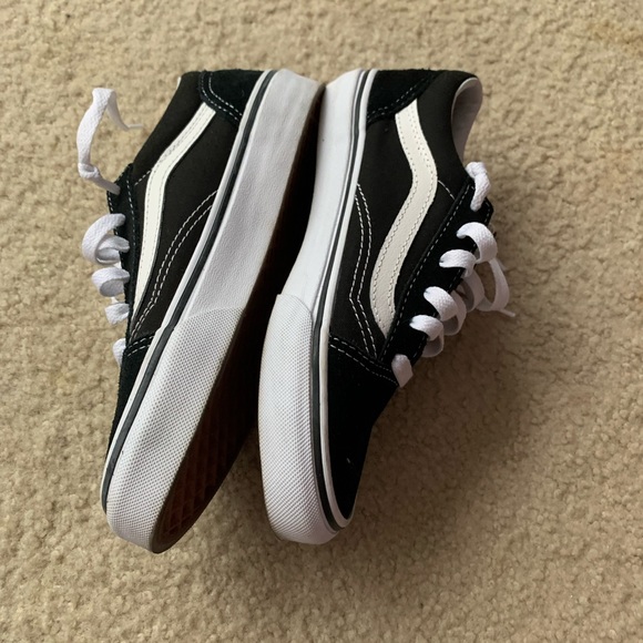 black and white old skool vans size 3 - Picture 2 of 4